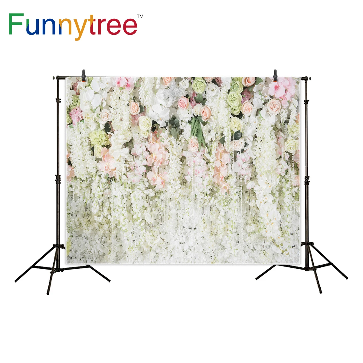 Фон для фотосъемки Funnytree с цветочной стеной и свадебным декором|photography background|wall