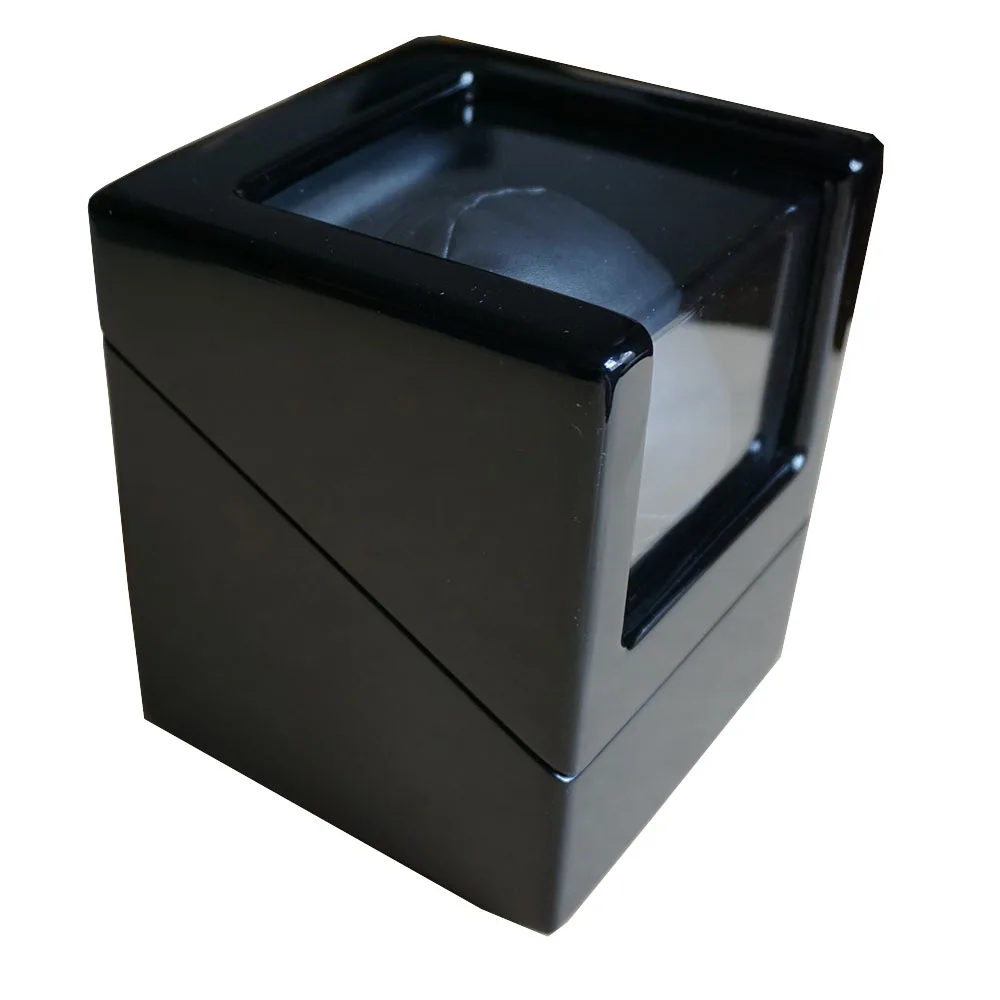 Автоматическое устройство для намотки часов из черного дерева и кожи