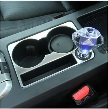 

For Land Rover Discovery Sport 2015-2018 ABS Matte Silver Gloss Black Car Interior Cup Holder Frame Cover Trim Accessories