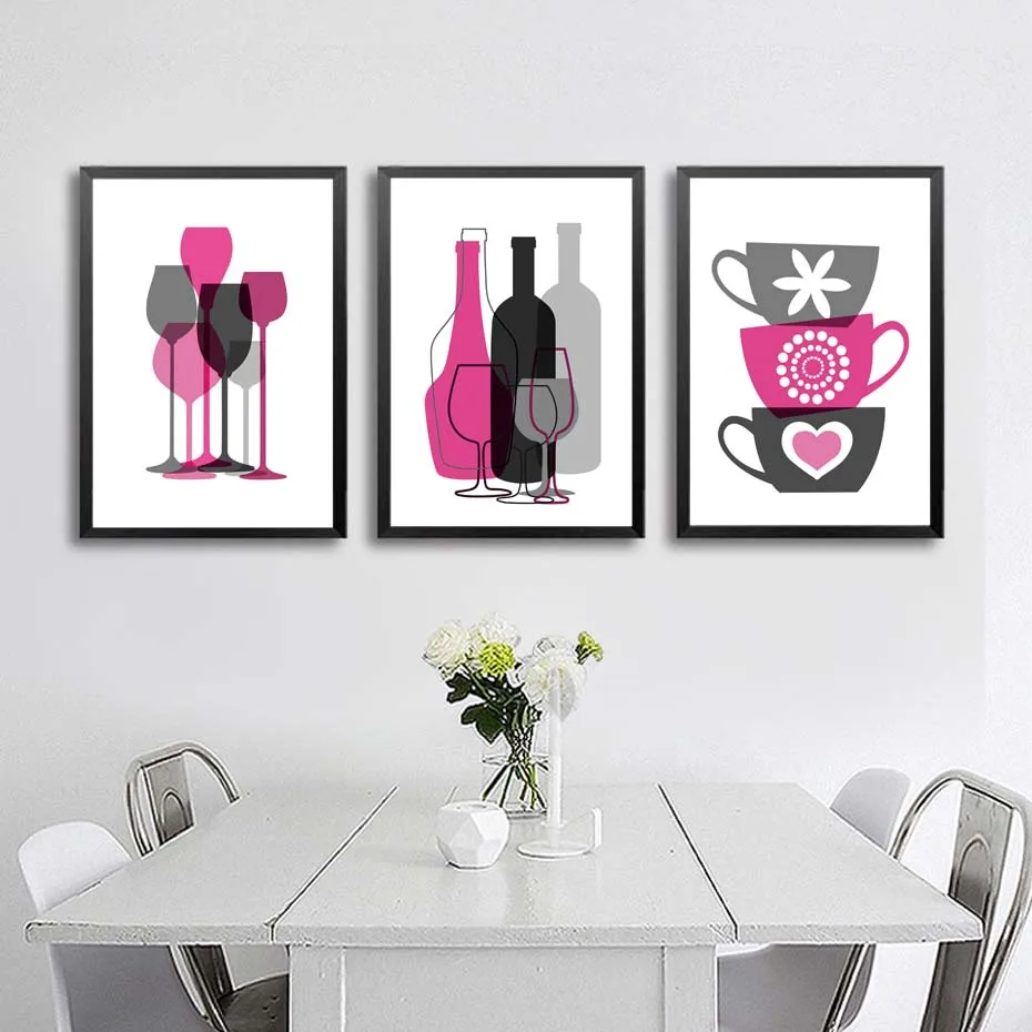 Purple-Bowls-Wine-Bottels-For-Kitchen-Wall-Art-Poster-Prints-Modern-Canvas-Painting-Wall-Art-Murals