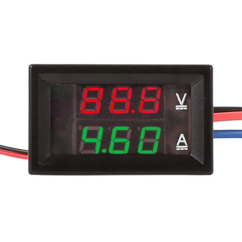 DC 100V 50A Вольтметр Амперметр синий+ красный светодиодный двойной цифровой вольтметр