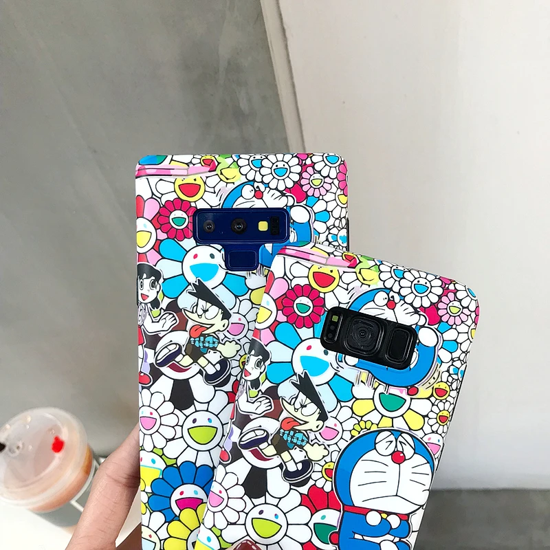 Чехол для телефона для samsung S8 S8plus S9 S9plus Симпатичные ВС Цветы матовый Силиконовый чехол для samsung Примечание 8 9 назад fundas