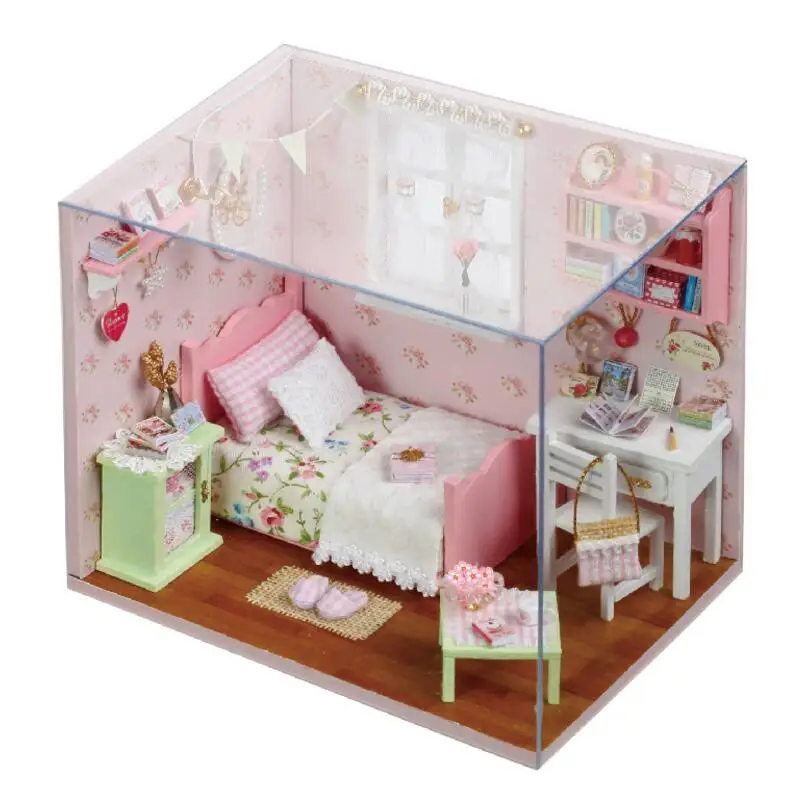 Миниатюрный игрушечный домик игрушка кукольный дом комната Diy игрушечный дом набор миниатюрная кукла Домашнее освещение - Цвет: sunshine angel