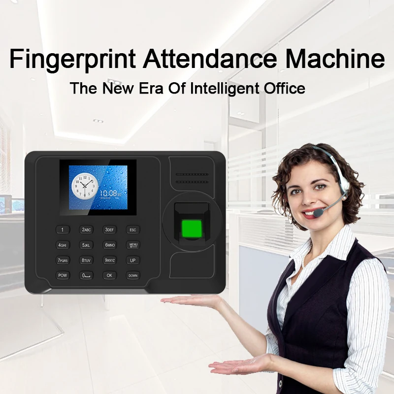 

OULET Biometric Time Attendance System TCP/IP USB Time Clock Recorder Employees Device Fingerprint Time Attendance Machine
