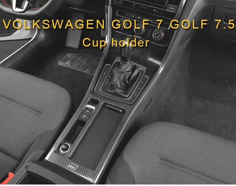 Для Volkswagen Golf 7 Golf 7,5 приспособления для стилизации автомобиля держатель чашки переключения панель Крышка обрезная рамка аксессуары для интерьера