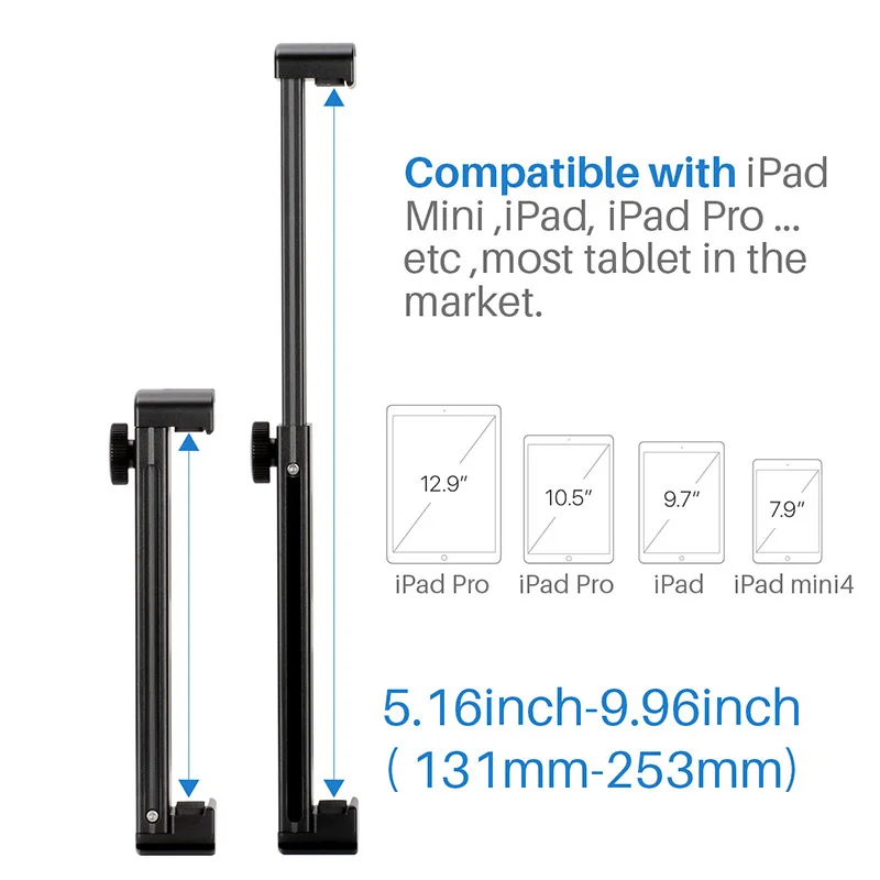 Планшетный штатив ПК стенд алюминиевый держатель с быстроразъемной пластиной для iPad Mini/4/Pro/Surface Pro LSMK99