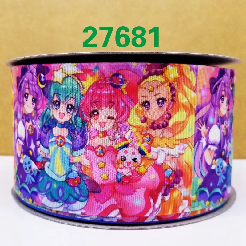 27681 50 ярдов в размер мультфильм ленты напечатанные grosgrain ленты 27683 - Цвет: 27681