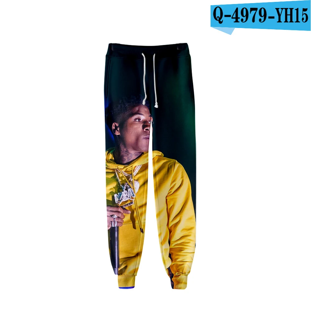 Blueface Pants men Hip Hop Pants Trousers Kpop Fashion Casual High Quality Casual Warm Pants Slim Blueface Pants - Цвет: B