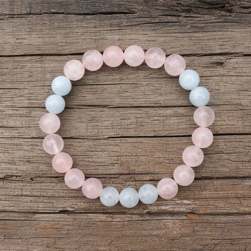 Бисер из натурального камня 8 мм розовый Quartz подвеска аквамарин наборы джапамала