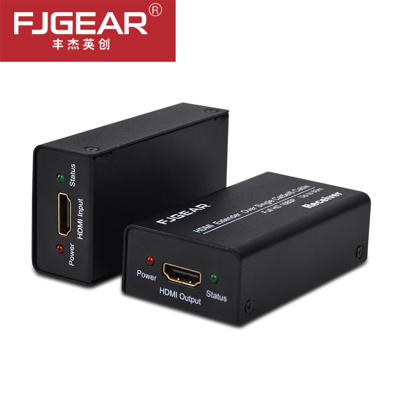 60 M HDMI удлинитель 1080 p 3D приемник передатчика HDMI над Cat 5e/6 RJ45 Ethernet преобразователя США ЕС Plug