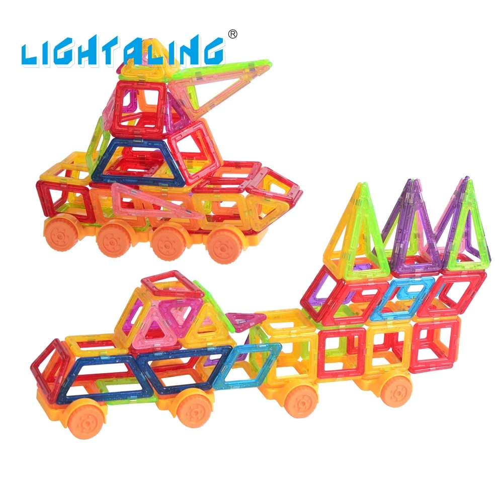Lightaling Toy Bricks 60/90/110/130/158 PCS Mini Magnetic  Block Designer Sets DIY Educational Toys for Children Toddler