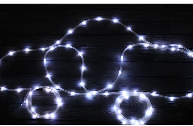 LED открытый Солнечный свет 100 LED Цвета выбор свет сада Путь Сторона Фея трубки строка лампа Освещение