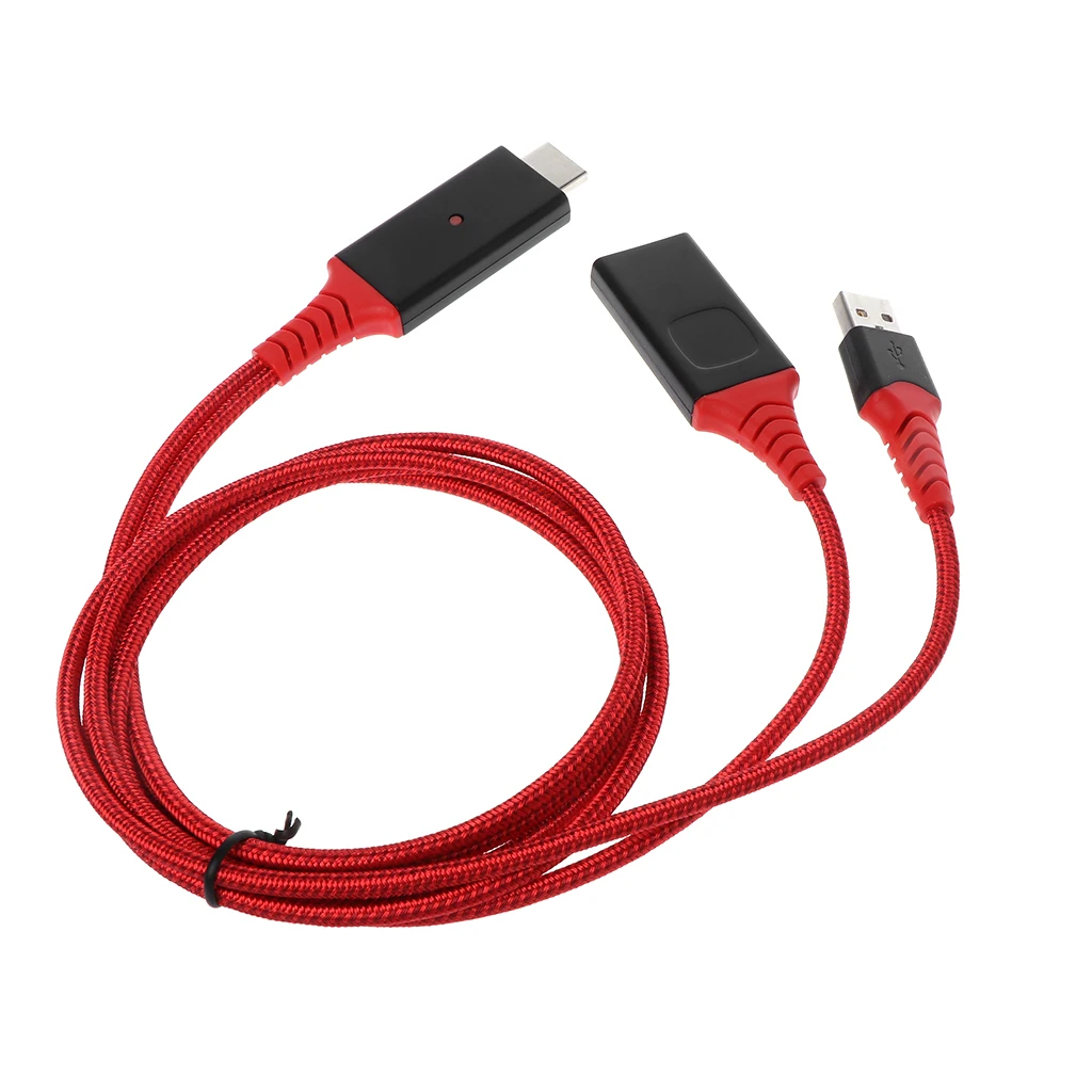 2 в 1 беспроводной ключ с дисплеем проводной usb зарядка 1080 P HD hdmi-кабель, адаптер для Apple для iPhone для iPad для Android
