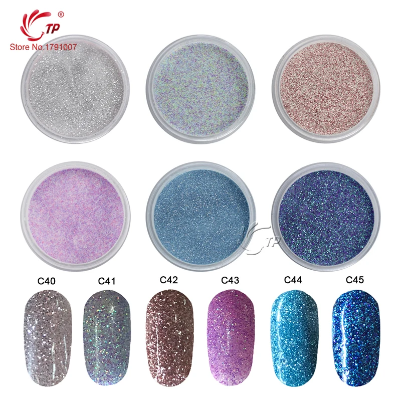 TP 28 г Блестящий ногтевой порошок ночное мигание нюдовый цвет без УФ лампы сушка