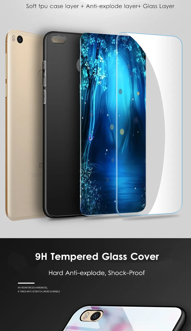 Unibay xiaomi mi max 3 Футляр противоударное защитное стекло 9 H Анти-взрыв для xiaomi mi max 3 Закаленное стекло задняя крышка для xiaomi mi max 2 max3
