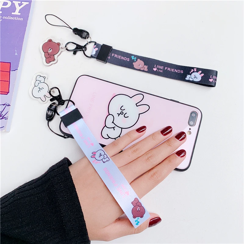 Mobile Phone Straps Hand wrist lanyard Strap String Cord For Keys ID Card USB Bad Holder Hang Mobile Rope Cartoon Cute Lanyards