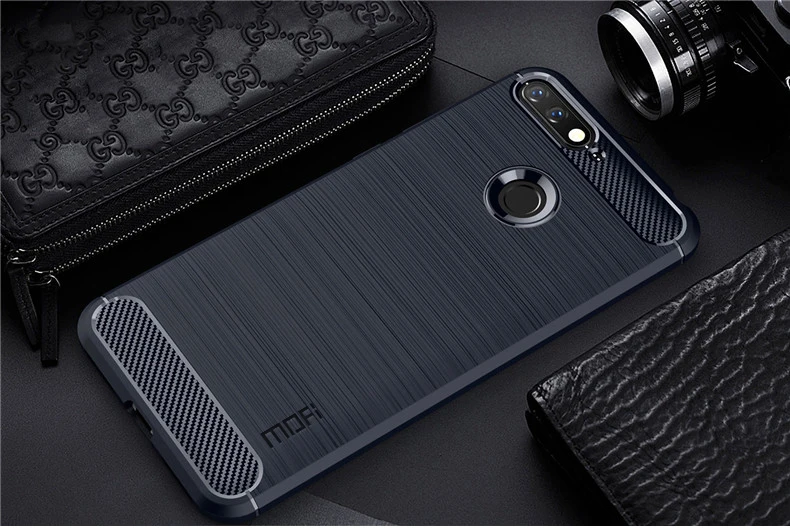 MOFI чехол для телефона для huawei Y7 Prime Enjoy 8 чехол Чехлы из углеродного волокна силиконовый мягкий модный ТПУ задний Чехол для huawei Play 7c