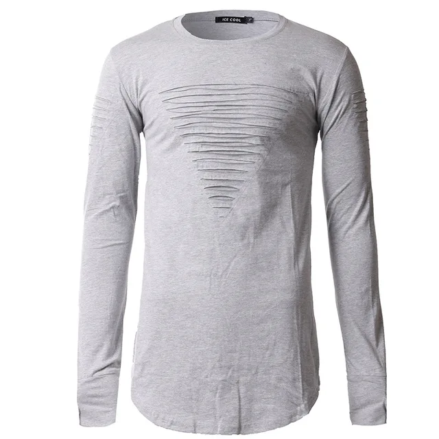 plain black long sleeve top mens