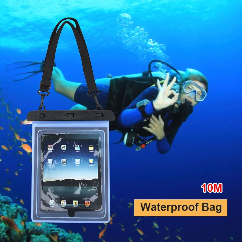 

Safe Tablet Dry Cover Hot Spring PVC Tablet Underwater Pouch Water Sport Durable Tablet Waterproof Bag Swimming for IPad