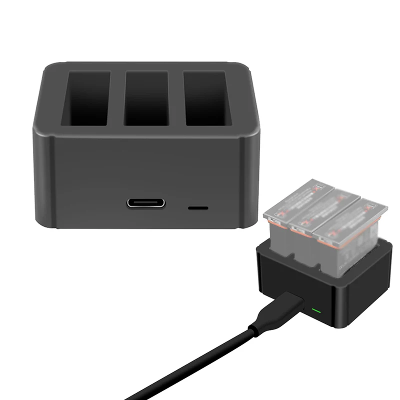 

Portable 3 in1 Fast Charger for DJI Camera OSMO Action Sports Camera Lithium Battery Charging Accessories Part Supplies