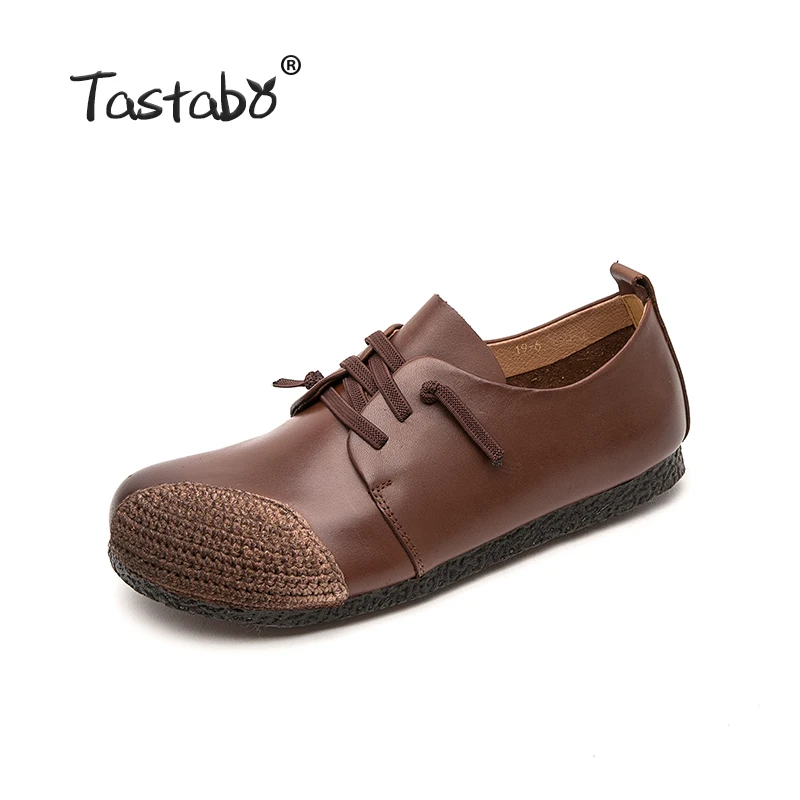 Tastabo/кожаная обувь с мягкой подошвой; женская обувь; Новое поступление; удобная обувь для вождения; Женская обувь в стиле ретро