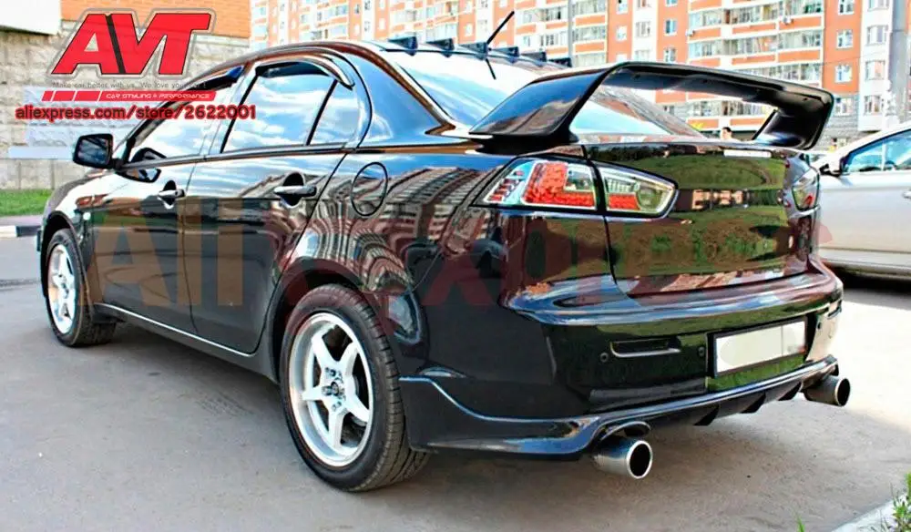 Навес для Mitsubishi Lancer X 2007-2009-2010 ABS пластиковое украшение спортивные стили автомобильные аксессуары аэродинамический задний дизайн крыла автомобиля