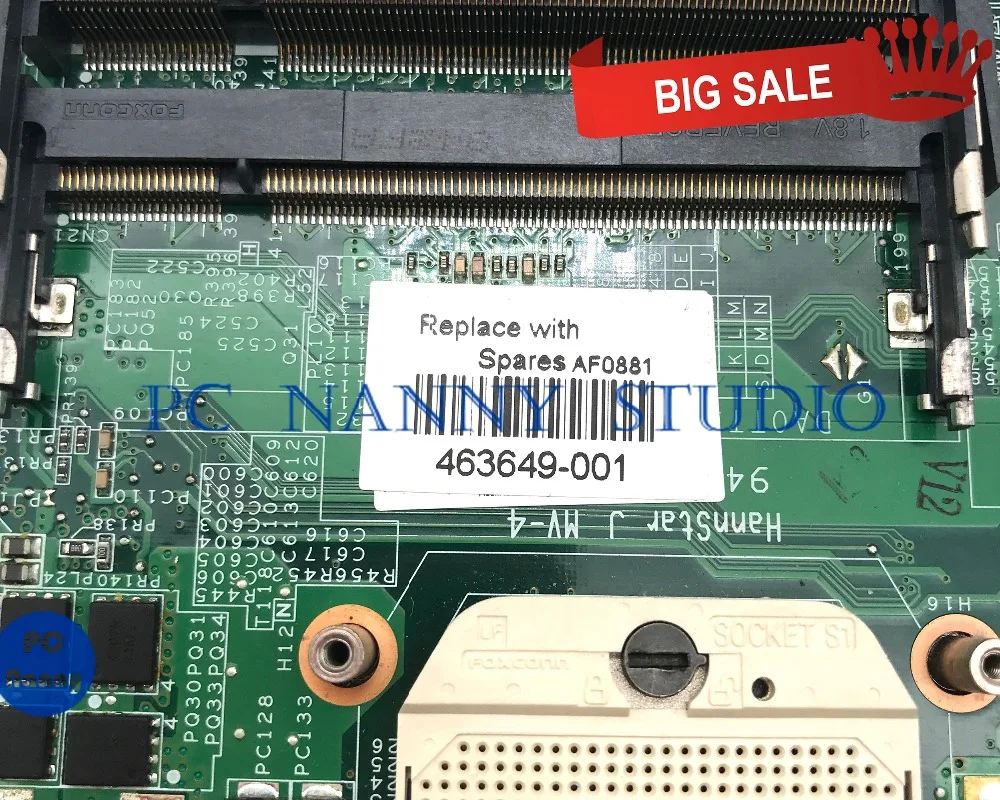 PCNANNY 463649-001 для hp Pavilion Tablet TX2000 материнская плата для ноутбука DDR2 протестирована