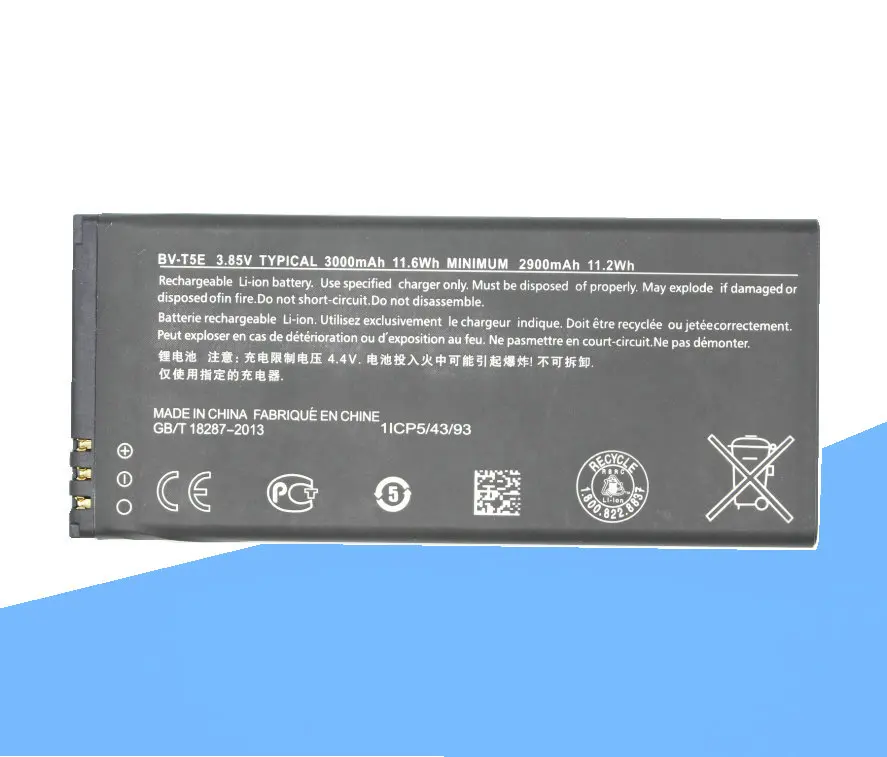 ISkyamS 5x3000 мА/ч, BV-T5E/BVT5E/BV T5E Замена Батарея для Microsoft Lumia 950 RM-1106 RM-1104 RM-110 МПЮП
