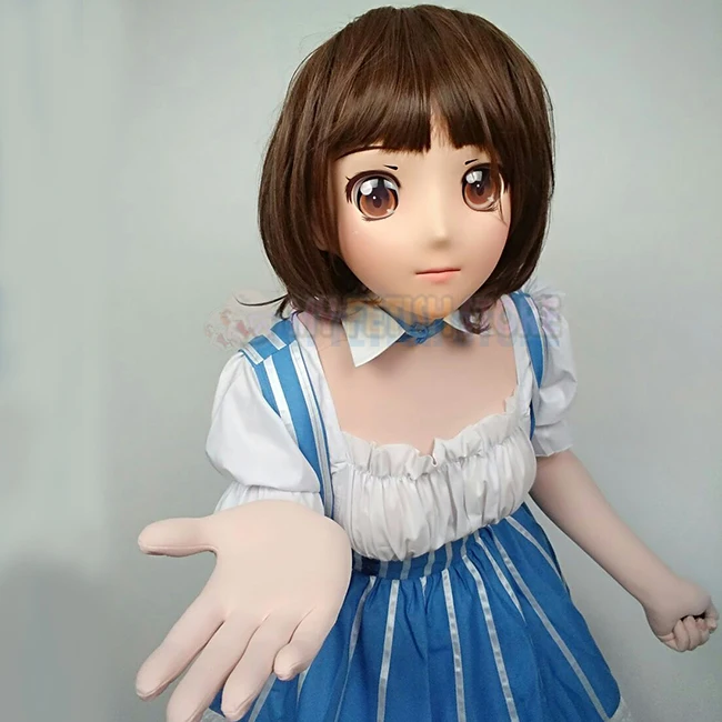 Jiang-03) женская сладкая девочка смолы половина головы Kigurumi маска с BJD глаза Косплэй роль аниме маска Лолиты переодеванию куклы