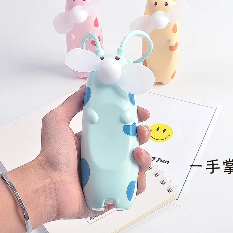 New Creative Deer Portable Handheld Charging Fan Cartoon