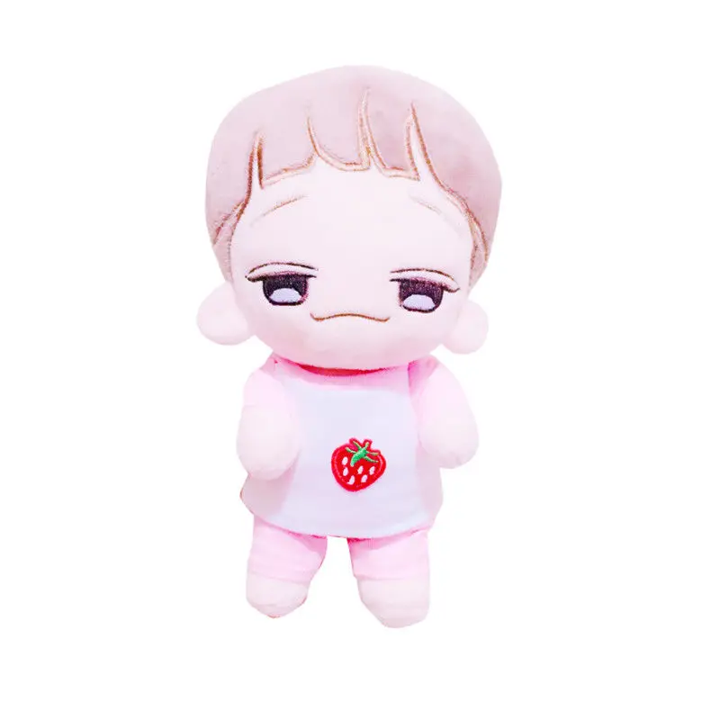 2019 SGDOLL Kpop EXO Кукла Одежда Клубника розовая футболка брюки одежда ручной работы не включены плюш 20 см 1 шт. футболка + брюки