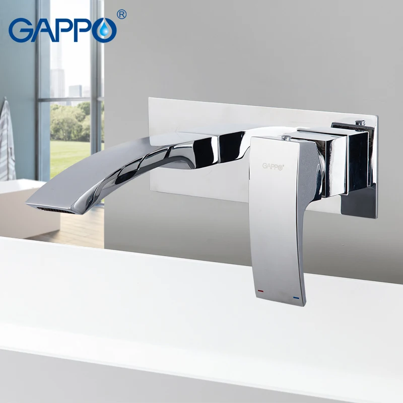 Billige Gappo Wand Montiert bad becken wasserhahn Wasserfall Bad Wasserhahn Eitelkeit Schiff Sinkt Mischbatterie Kalt Und Warmwasser Hahn