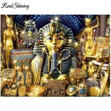 Realshining полный квадратный алмаз Вышивка пользовательские 5D поделки алмазов картина Египет сокровища мозаики рукоделие Декор fs471