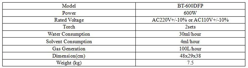 BT-600DFP specification