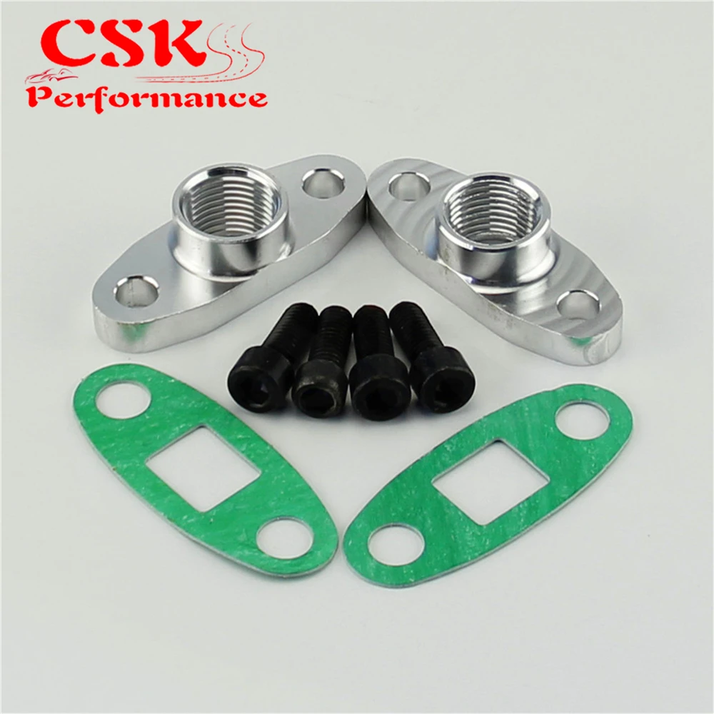 2 предмета 1/" NPT T3 T4 женский турбонасос с масляным охлаждением сливной выход прокладка фланца адаптер черный/серебристый