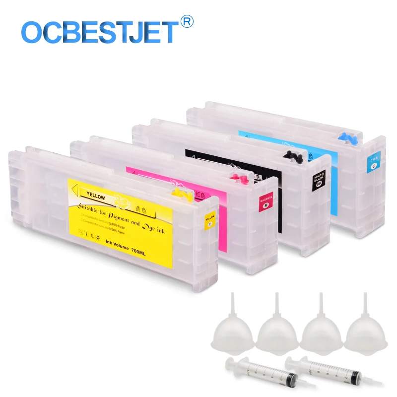 4 цвета/комплект картридж для принтера Epson SureColor S30670 S50670|ink cartridge|refillable ink cartridgesempty
