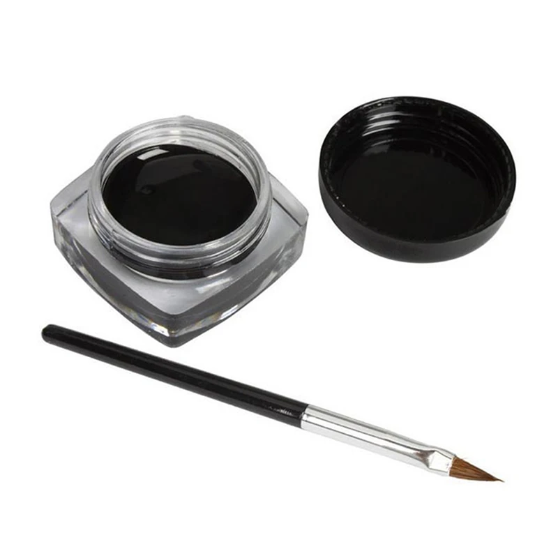 

2019 New Eyeliner Gel Cream With Brush Easy to Wear Makeup Long-lasting Black Waterproof Eye Liner Make up Beauty Women Cosmetic