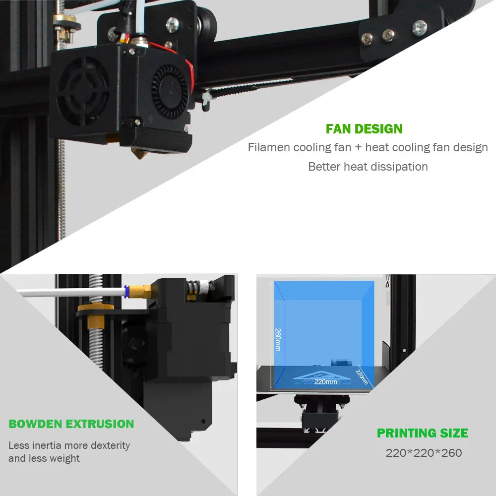 Быстрая сборка 3D принтер большого размера I3 мини Tronxy XY-2 продолжением печати мощность высокое качество печати 220*220 мм размер горячей кровати