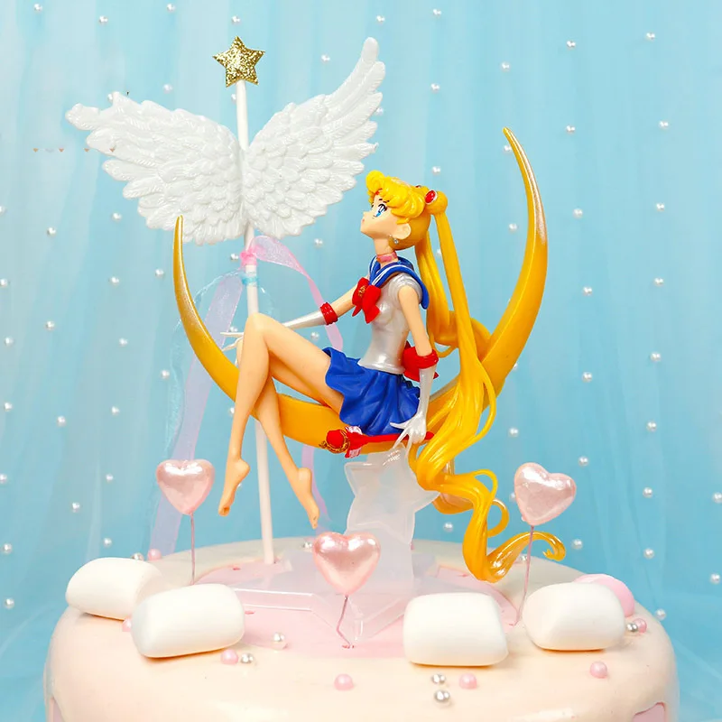 

15cm Sailor Moon Tsukino Usagi PVC Action Figure Cake Decoration Supplie figure sailor moon