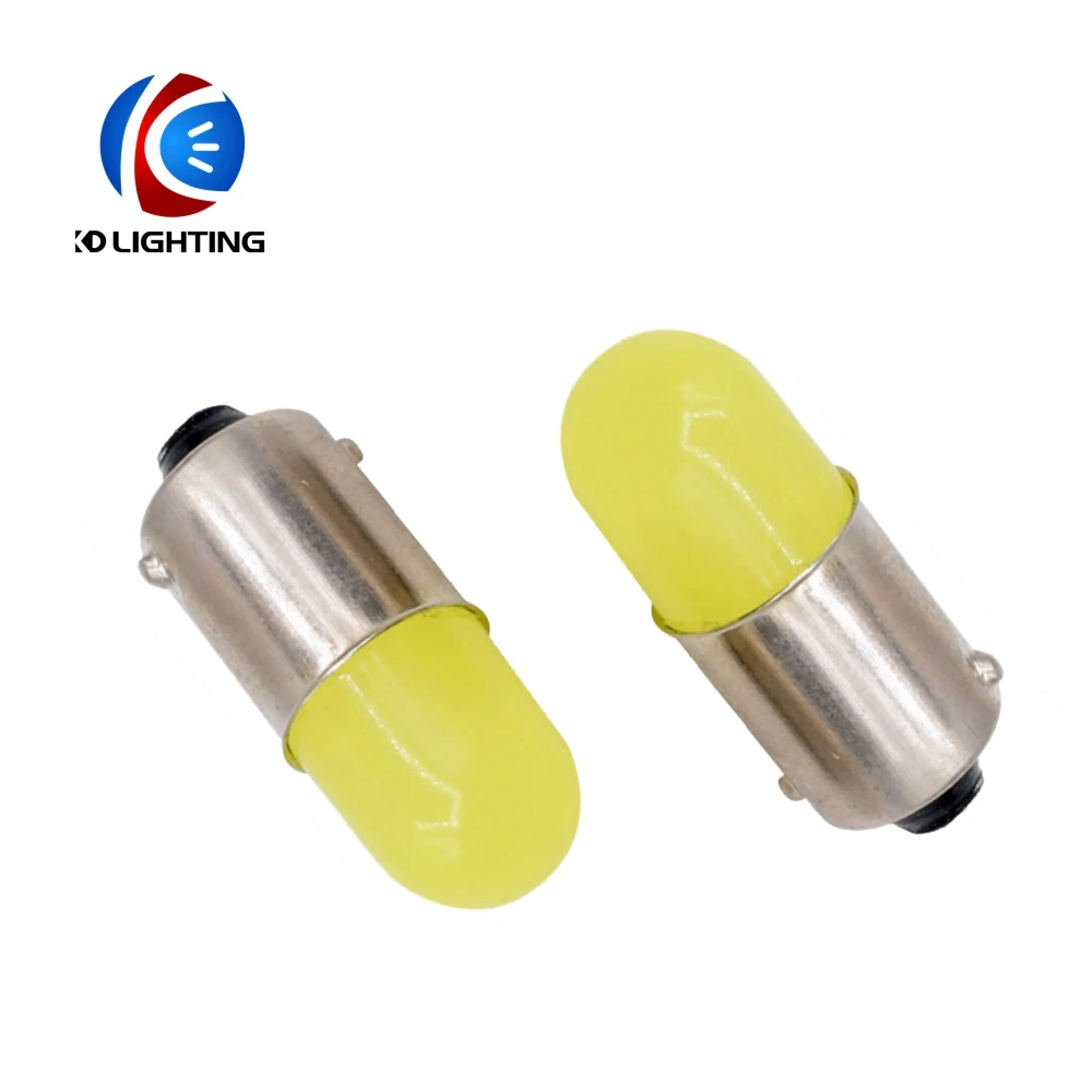 

KD 10pcs X BA9S COB Round 3D Led T4W 1 SMD 1.5W Car License Plate Light Turn Signal Bulb Parking Lights Door Lamp White 12V