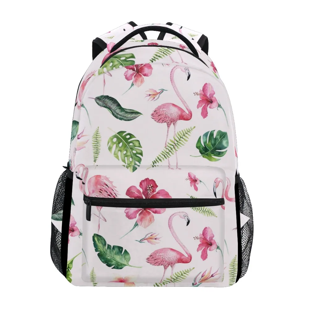 ALAZA Lovely Flamingo Backpack Travel Bag Fashion Women Girls Designer Student Bag Laptop Bags Big Capacity Backpack