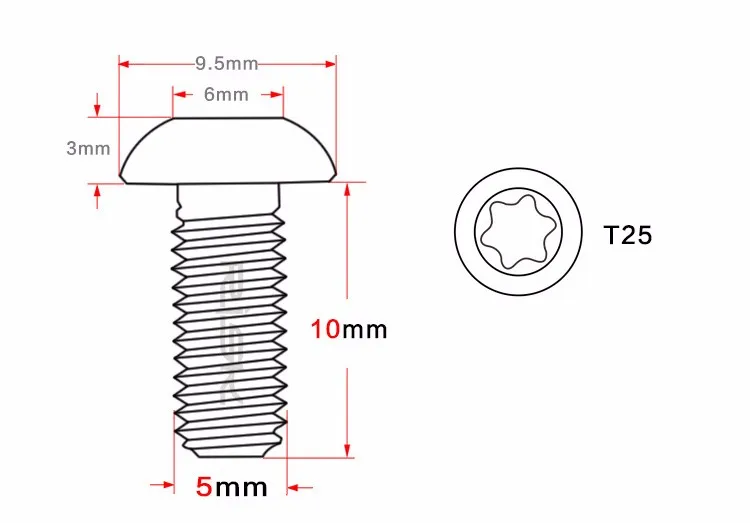 RISK 12 шт. M5* 10 мм T25 Ti болты ротора дискового тормоза для MTB велосипеда шоссейного велосипеда титановый винт ротора Torx для Avid Sram Ultralight
