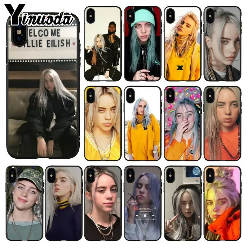 Yinuoda Billie Eilish Khalid TPU Мягкий силиконовый черный чехол для телефона Apple iPhone 8 7 6 6S Plus X XS