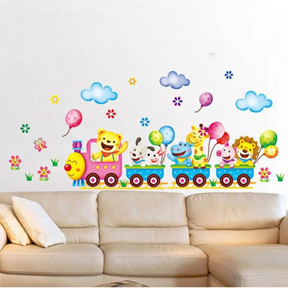 Tren De Pared Adhesivo Decoracion Hogar Cuarto Para Ninos Vivero