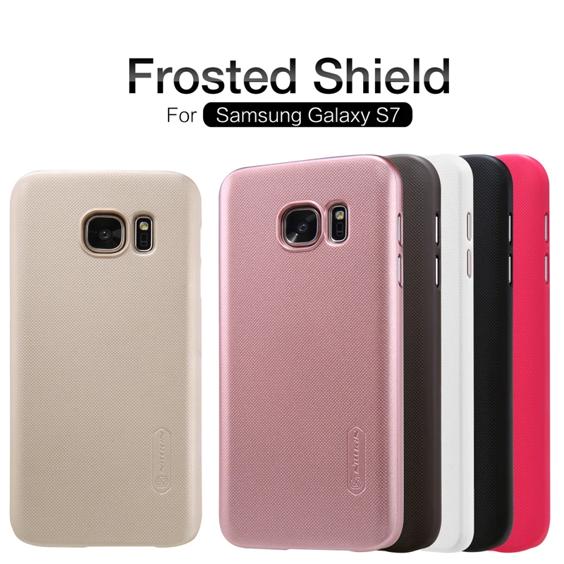 

For Samsung Galaxy S7 Nillkin Super Frosted Shield Case Back Cover For Jungfrau/Lucky/G9300 High Quality Case + Screen Protector