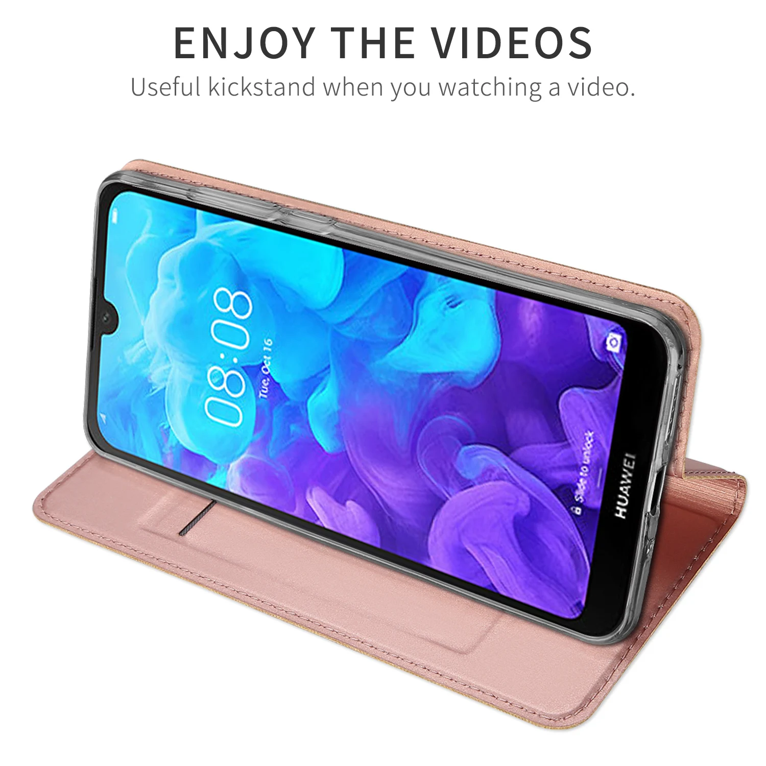 Флип чехол для Huawei Y5 2019 & Honor 8S из искусственной кожи ТПУ Мягкий Бампер защитный