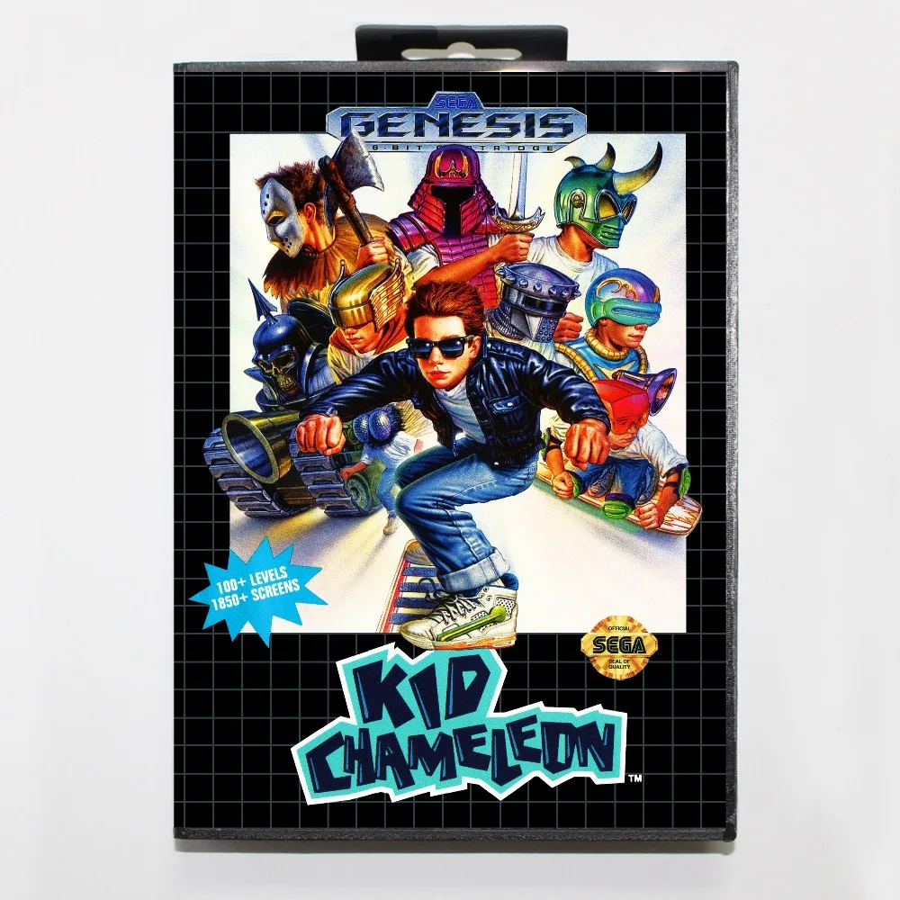 

New 16 bit MD game card - kid chameleon with Retail box For Sega genesis system
