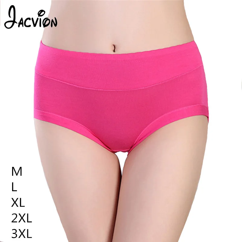 

3 Pieces/Set Women Underwear Ladies Panties Bamboo Fiber Bige Size Soft Briefs Female Solid High-Rise Panty Women Underwear