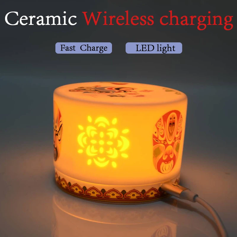 

Wireless Charger with led light Fast Charging Pad for iphone XS X 8 Plus for Samsung Huawei Mate 20 Pro Qi Wireless Charger