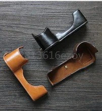 Conjunto de meia parte de couro para câmeras sony, a7ii a7m2 a7iii a7r3 a9 a6000 a6300 a6500 a5000 a5100 rx1r rx1 a7r a6400